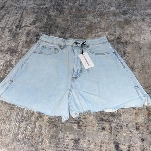 We Wore What high rise boyfriend jean shorts